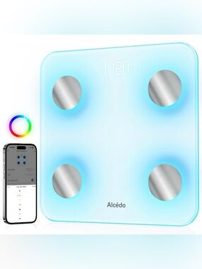 Alcedo ASS-WG1 Smart Body Fat Scale - Body Composition - Body Metrics - Free App